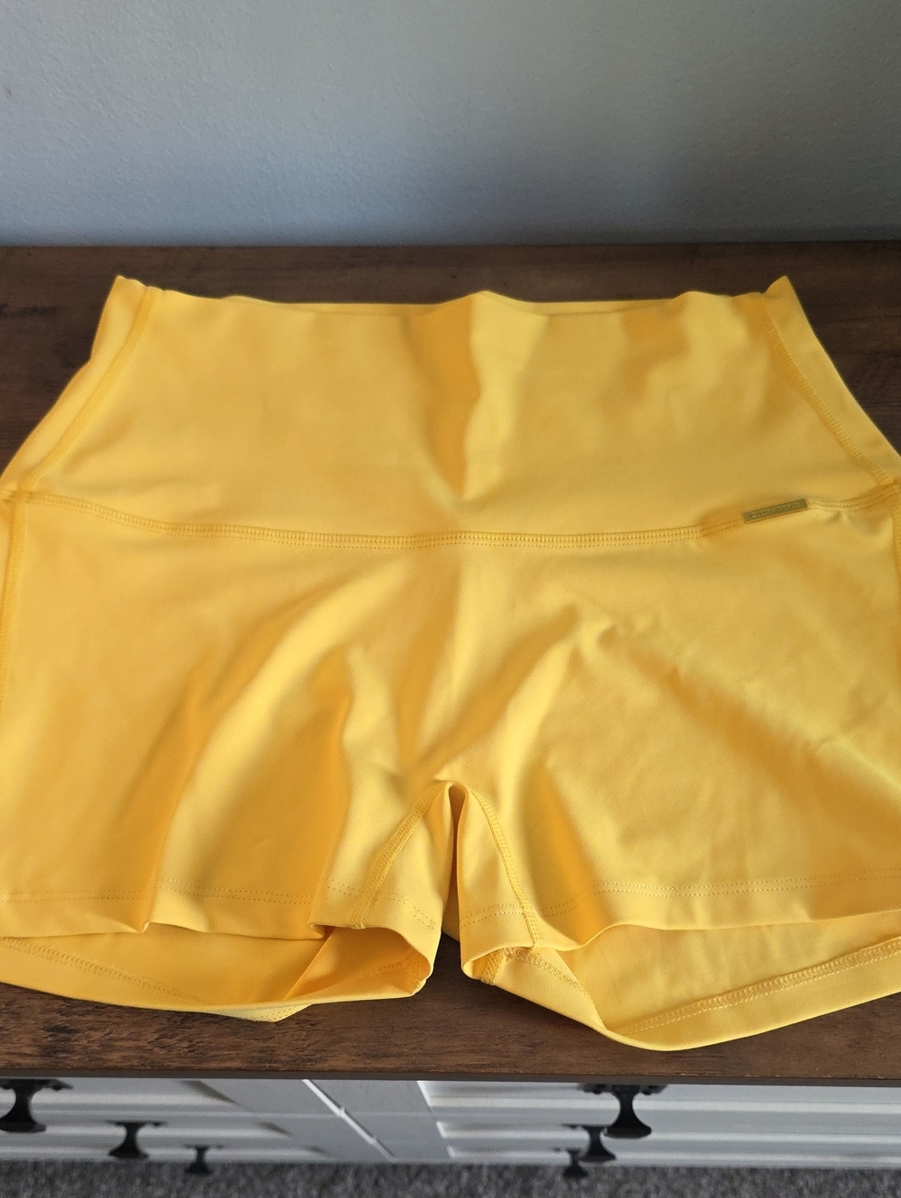 Cleo Harper Bright Yellow High-Rise Athletic Shorts